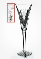 Waterford 12 Days of Christmas LE 9 Ladies Dancing Crystal Champagne Flute/charm