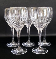 Mikasa Crystal Artic Lights GRAND Wine Glass 10 oz (8 3/4″) RARE Find – Lot of 5