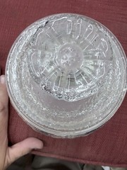 Anchor Hocking Rainflower Vintage Textured Clear Glass Canister Jar