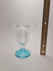 Goblet Ice Cream Glasses for Sundaes (Base colors: Clear, Yellow, Blue, Green)