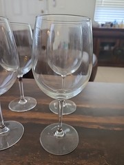 Set Of 4 Fine European Crystal Glass Wine Water Goblets, Lead-free