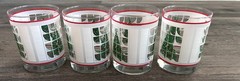 Waechtersbach Lowball Glasses Christmas Tree in Window Set of 4 Old Fashioned 4”