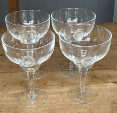 Set of 4 Juliska Berry & Thread Glassware Margarita Glasses Discontinued