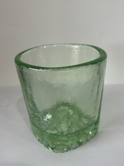 Fire And Light Glass Green Celery On The Rocks Tumbler Recycled Drinking Barware