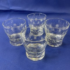 Set of 4 Libbey Terrace 7 oz Old Fashioned Rocks Clear Glass Tumblers