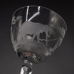 CHIP- Queen Lace «Kenyan African» Elephant Liquor Cocktail Glass – 4 7/8″ #E