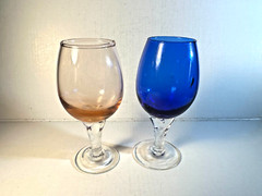 Glassware set of 2 Small Aperitif Cordial Sherry Drink Glasses 4.0 inches tall.