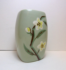 Vtg Weil Ware Blossom Tumblers Set of 4 Hand Decorated