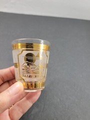 Vintage Culver Glass CALIFORNIA Souvenir Shot Glass 22K Gold Trim USA