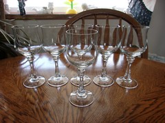 Wine Blown Wafer Stem Princess House Princeton Crystal Blown – Set of 6