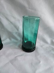Anchor Hocking Essex Green 12 oz Flat Tumblers 5 3/4″ height – Set of 3