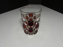 Ohio Flint Glass Krys-Tol Hexagon Tumbler Ruby EAPG Clear Crystal 4″ T ca1905-07