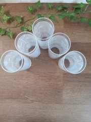 Set of 5 Luminarc Blue Bells Glasses Vintage Highball Collins Long Drink Rare
