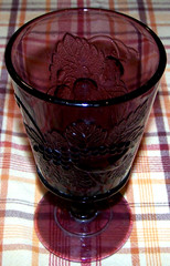 Lovely Amethyst Purple Strawberries & Currants 6.5in Goblet