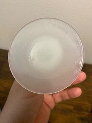ANTIQUE STEUEBN Rosaline & Alabaster Martini/Champagne/Wine Glass 6 7/8″H
