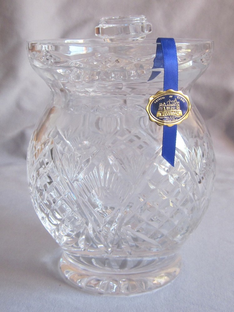 Biscuit Barrel Tipperary Crystal Fan and Crisscross Design