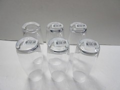 Set of 6 Mikasa Julie 9 oz. Clear Crystal Stemless Champagne Flutes Glasses