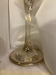 NWT Set Of 2 Pair Of Franco Vetretie Crystal Made In Italy Champagne Glasses