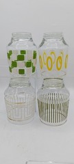 Vintage MCM Set of 4, Textured Tumblers, Rocks Glasses, Barware, RARE! 60s-70s