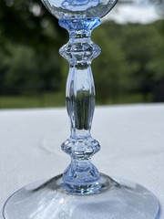 Cambridge Glass Caprice Moonlight Blue Optic 7 3/4″ Water Goblet 300 Stem VGUG