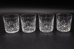 Waterford Crystal Lismore Single Old Fashioned Tumbler Glasses 3 3/8″ Set of 4