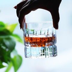 Lead free Handmade Whisky Glass Clear Glass Tumbler Solid Thick Bottom 7oz