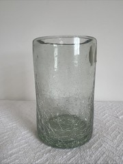 Amici Home Crackle Highball Glass 16oz Mexico Bug Inclusion Factory Defect Rare