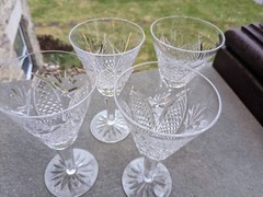 Set of 4 Waterford Crystal Mooncoin White Wine 6-1/8″ tall