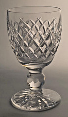Vintage Boyne (Cut Foot) 4Inch Port Wine by Waterford Crystal, Exc/Signed