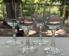 Set of FOUR Fostoria Trousseau Water Goblets