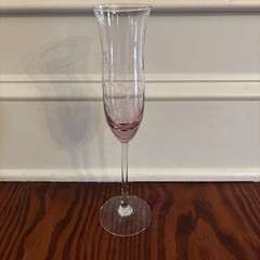 Heather Pink Fluted Lenox Champagne Glass