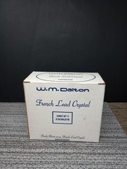 Vtg W.M. Dalton 24% French Lead Crystal Unit No.1 Goblets Made France In Box