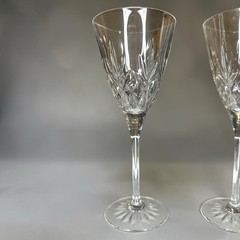 Vintage Edinburgh Crystal Romeo Wine Glasses Set of 3 Cut Crystal 7.5”