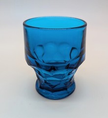 Vintage Viking Glass Georgian Bluenique Tumbler MCM 2.5″