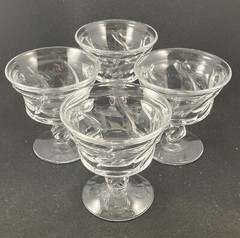 Vintage Fostoria Jamestown Clear Champagne Glasses 4.3in Discontinued Set of 4