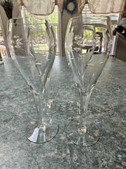 4 Vintage Princess House wine glasses, tulip With Heritage Design