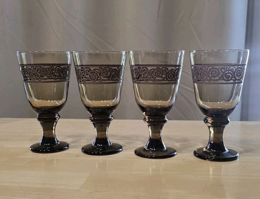 Smokey Brown Casa Christa 2 Tone Wavy Pattern Set Of 4
