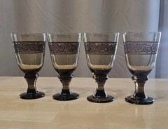 Smokey Brown Casa Christa 2 Tone Wavy Pattern Set Of 4