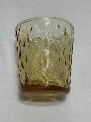 Set Of 6 Vintage Anchor Hocking Milano Honey Gold Lido Low Ball Rocks Glasses
