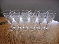 Etched Sherry Cordial Liquor Stars 5 1/8″ Cut 2.5 Oz – Set of 6