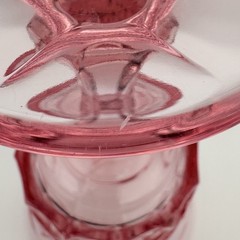 Vintage Noritake Perspective Pink Water Goblets Set of 4 Japan Pressed Glass
