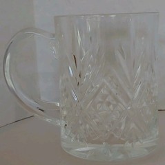4- Crystal d’ Arques Paul Sebastian Mugs 24% Lead Crystal 10oz Masquerade France