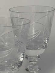 Cordial glasses Vintage Price Made In Poland Set Of 5 Wafer Stem 1966 Discontinu