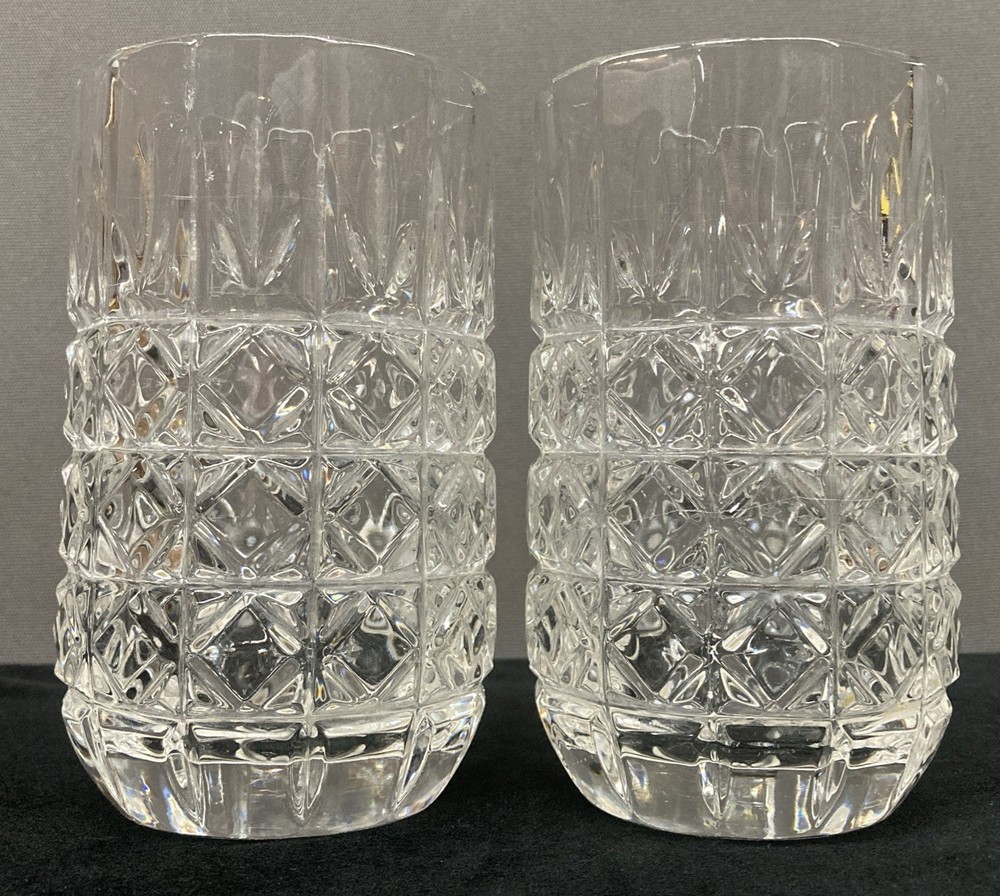 Crystal Zajecar Heavy Duty Glass Tumblers 14oz Set of 2