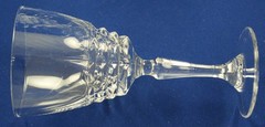 Cherbourg French Lead Crystal by W.M. Dalton 4 Unit No. 2 Wine Goblets