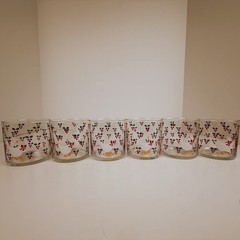 Vintage 1984 Anchor Hocking CHD Christmas Goose Rocks/Tumbler Glass Set of 6 NWT