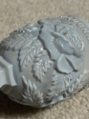 MADONNA INN Wild Rose Water Goblet Grey Marble Slag 6.5″
