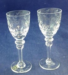 Rogaska Gallia Set of 2 Cordial Glasses Crystal