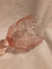 Vintage L.G. Wright Glass Madonna Inn Pink Wild Rose Water Goblet 6.5″