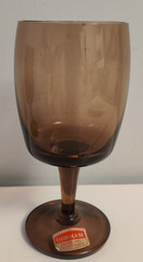 Gorham Reizart Accent Brown 5.25 inch Wine Glass MCM Dark Chocolate to lighter